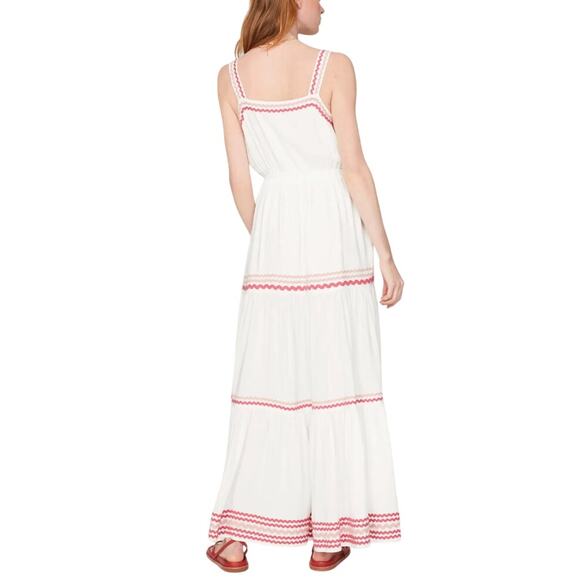 Splendid White Tiered Ruffle Maxi Dress XS Cottagecore Romantic Sundress $198 - Picture 3 of 10
